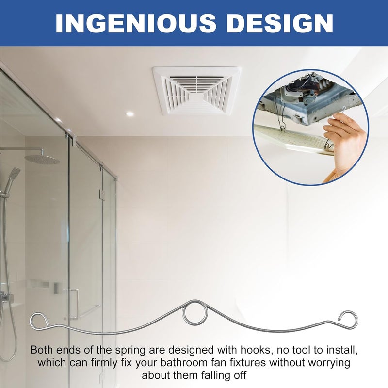 Pretwad 6 Pack S99140208 Grille Spring Clips - BroanNutone Vent Fan Repair Clips for Vent Fans and Bathroom Fans, Fan Cover Spring Clip Compatible with Models QT130LE-B, QT130E-B, QT140E-B, QTXE150 Etc - Image 4